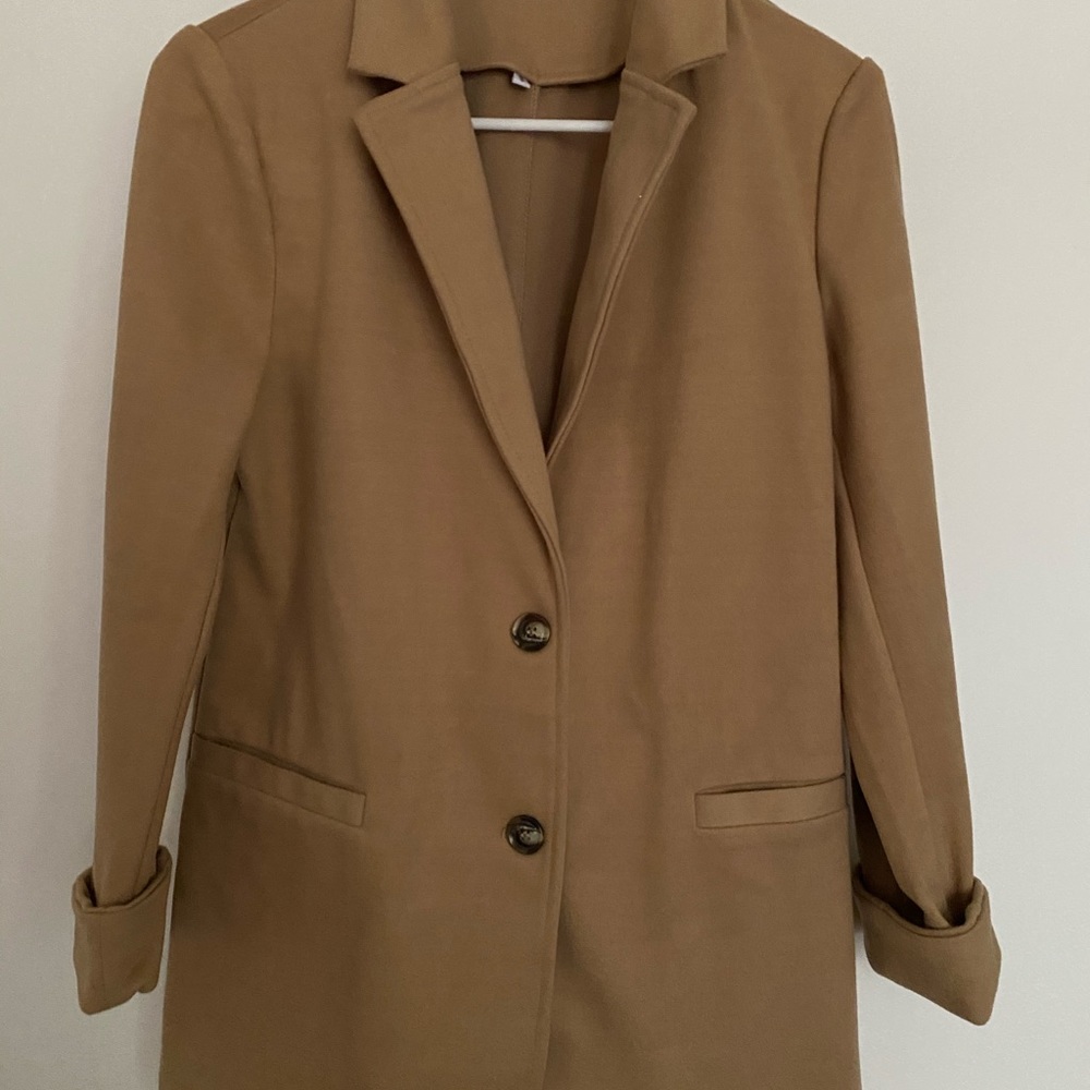 Brown Kaki Fashion style blazer Sz S